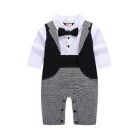Load image into Gallery viewer, Baby Boys Checked Bow Jumpsuits Wholesale 22092003
