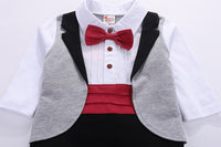 Load image into Gallery viewer, Baby Boys Checked Bow Jumpsuits Wholesale 22092003
