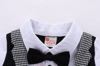 Load image into Gallery viewer, Baby Boys Checked Bow Jumpsuits Wholesale 22092003
