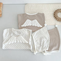 Load image into Gallery viewer, Baby Girls Polka dots Wings Print Rompers Wholesale 220920105
