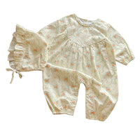 Load image into Gallery viewer, Baby Girls Solid Color Flower Print Jumpsuits Wholesale 220920119
