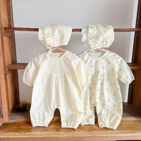 Load image into Gallery viewer, Baby Girls Solid Color Flower Print Jumpsuits Wholesale 220920119
