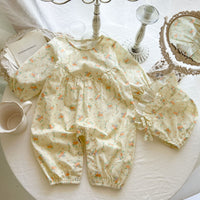 Load image into Gallery viewer, Baby Girls Solid Color Flower Print Jumpsuits Wholesale 220920119
