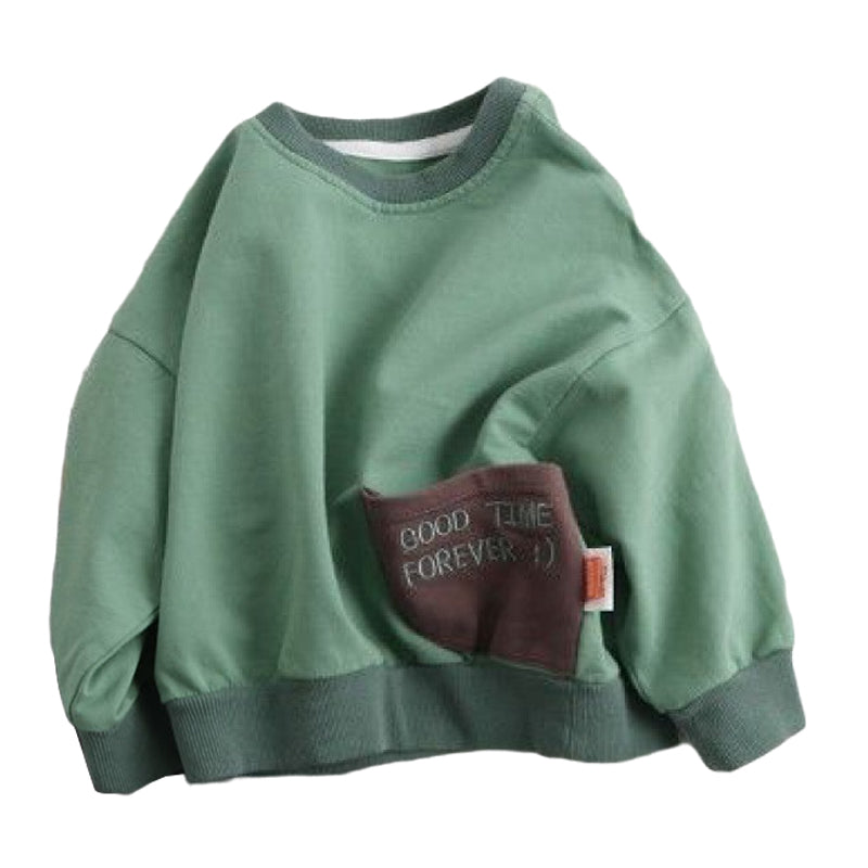 Baby Kid Boys Letters Color-blocking Hoodies Swearshirts Wholesale 220920129