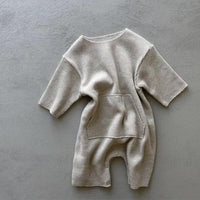 Load image into Gallery viewer, Baby Unisex Solid Color Crochet Jumpsuits Wholesale 220920131
