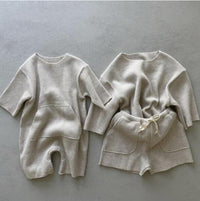 Load image into Gallery viewer, Baby Unisex Solid Color Crochet Jumpsuits Wholesale 220920131
