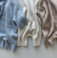 Load image into Gallery viewer, Baby Unisex Solid Color Crochet Jumpsuits Wholesale 220920131
