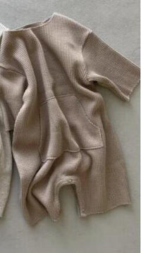 Load image into Gallery viewer, Baby Unisex Solid Color Crochet Jumpsuits Wholesale 220920131
