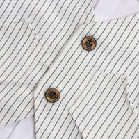 Load image into Gallery viewer, 2 Pieces Set Baby Kid Boys Birthday Striped Color-blocking Bow Tops And Shorts Wholesale 22092014
