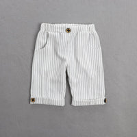 Load image into Gallery viewer, 2 Pieces Set Baby Kid Boys Birthday Striped Color-blocking Bow Tops And Shorts Wholesale 22092014
