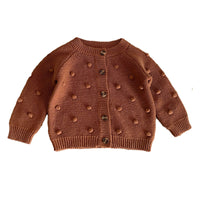 Load image into Gallery viewer, Baby Girls Solid Color Polka dots Cardigan Knitwear Wholesale 220920156
