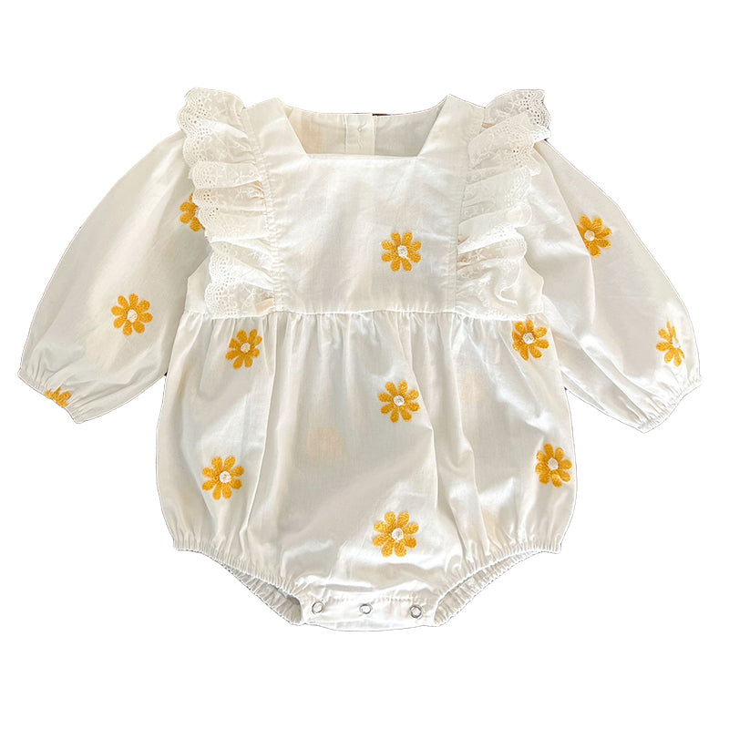 Baby Kid Girls Flower Print Rompers Wholesale 220920170