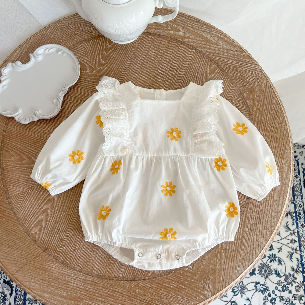 Baby Kid Girls Flower Print Rompers Wholesale 220920170