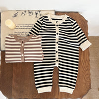 Load image into Gallery viewer, Baby Kid Unisex Striped Color-blocking Jumpsuits Wholesale 220920176
