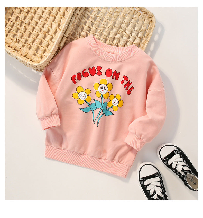 Baby Kid Girls Flower Hoodies Swearshirts Wholesale 220920186