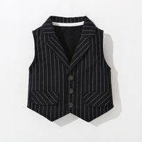 Load image into Gallery viewer, 2 Pieces Set Baby Boys Birthday Striped Color-blocking Bow Jumpsuits And Vests Waistcoats Wholesale 22092019
