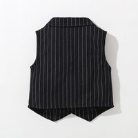 Load image into Gallery viewer, 2 Pieces Set Baby Boys Birthday Striped Color-blocking Bow Jumpsuits And Vests Waistcoats Wholesale 22092019
