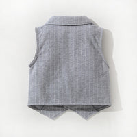 Load image into Gallery viewer, 2 Pieces Set Baby Boys Birthday Striped Color-blocking Bow Jumpsuits And Vests Waistcoats Wholesale 22092019
