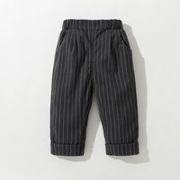 Load image into Gallery viewer, 2 Pieces Set Baby Kid Boys Birthday Striped Color-blocking Houndstooth Bow Tops And Pants Wholesale 22092020
