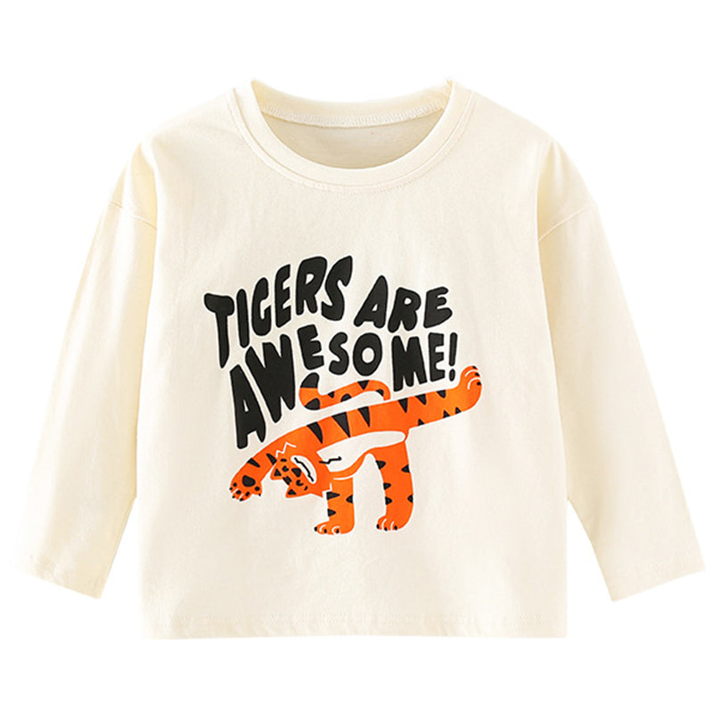 Baby Kid Boys Letters Animals Print Tops Wholesale 220920201
