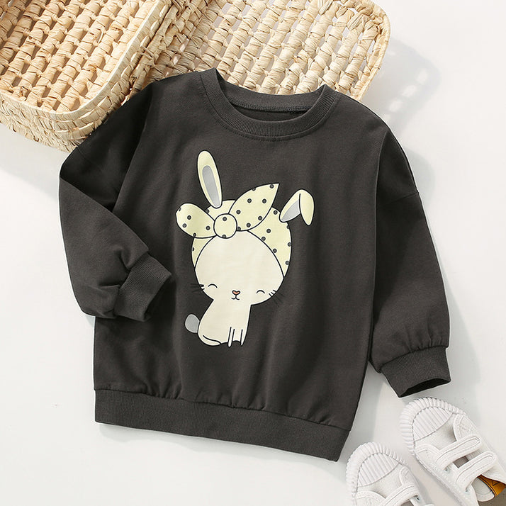 Baby Kid Girls Cartoon Print Hoodies Swearshirts Wholesale 220920255