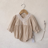 Load image into Gallery viewer, Baby Girls Checked Rompers Wholesale 220920262
