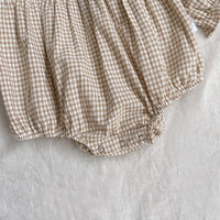 Load image into Gallery viewer, Baby Girls Checked Rompers Wholesale 220920262
