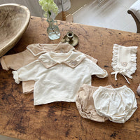 Load image into Gallery viewer, 2 Pieces Set Baby Unisex Cartoon Tops And Solid Color Shorts Wholesale 220920317
