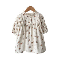 Load image into Gallery viewer, Baby Girls Flower Print Rompers Dresses Wholesale 220920328
