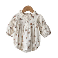 Load image into Gallery viewer, Baby Girls Flower Print Rompers Dresses Wholesale 220920328
