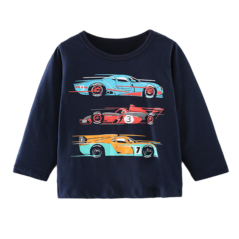 Baby Kid Boys Car Print Hoodies Swearshirts Wholesale 220920335