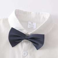 Load image into Gallery viewer, 3 Pieces Set Baby Kid Boys Birthday Party Solid Color Vests Waistcoats And Bow Shirts And Jumpsuits Wholesale 220920344
