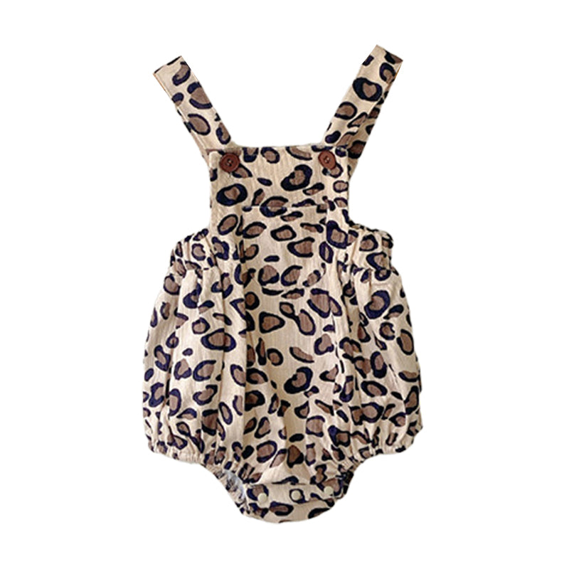 Baby Girls Leopard print Rompers Wholesale 220920348