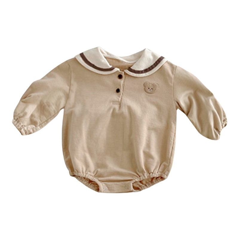 Baby Girls Striped Cartoon Rompers Wholesale 220920368