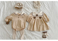 Load image into Gallery viewer, Baby Girls Striped Cartoon Rompers Wholesale 220920368
