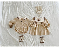 Load image into Gallery viewer, Baby Girls Striped Cartoon Rompers Wholesale 220920368
