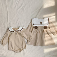 Load image into Gallery viewer, Baby Girls Striped Cartoon Rompers Wholesale 220920368
