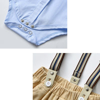 Load image into Gallery viewer, 2 Pieces Set Baby Kid Boys Party Birthday Solid Color Bow Shirts And Jumpsuits Wholesale 220920389
