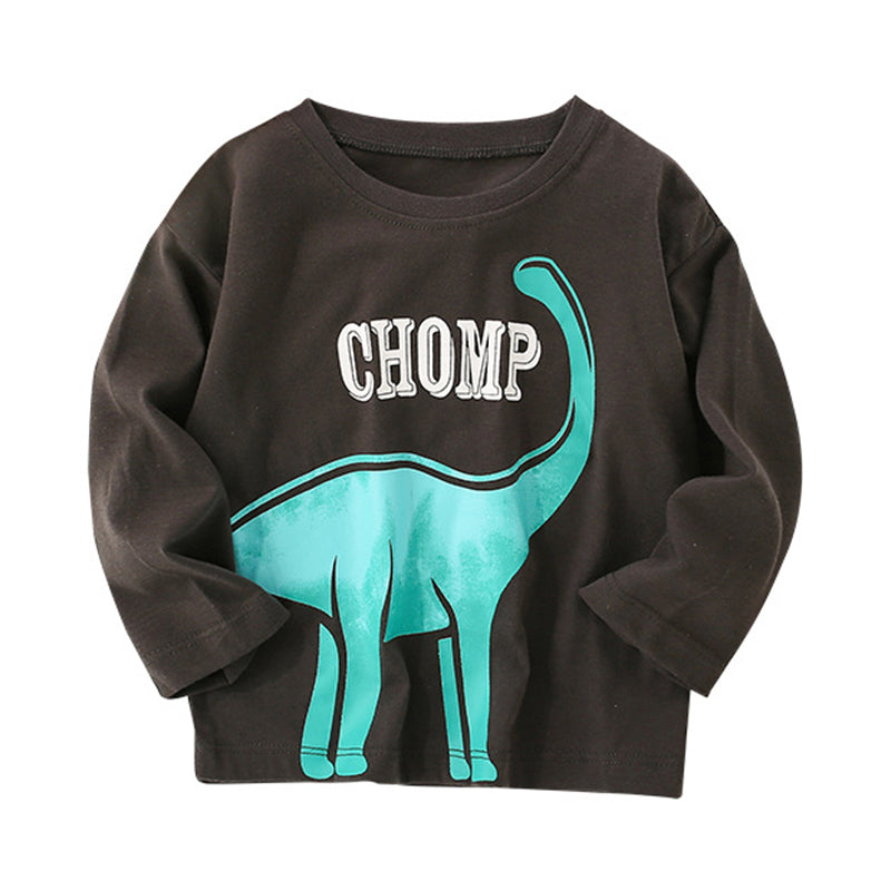 Baby Kid Boys Letters Dinosaur Tops Wholesale 220920397