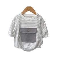 Load image into Gallery viewer, Baby Unisex Striped Color-blocking Rompers Wholesale 220920400
