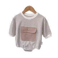 Load image into Gallery viewer, Baby Unisex Striped Color-blocking Rompers Wholesale 220920400
