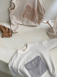 Load image into Gallery viewer, Baby Unisex Striped Color-blocking Rompers Wholesale 220920400
