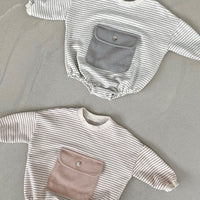 Load image into Gallery viewer, Baby Unisex Striped Color-blocking Rompers Wholesale 220920400
