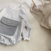 Load image into Gallery viewer, Baby Unisex Striped Color-blocking Rompers Wholesale 220920400
