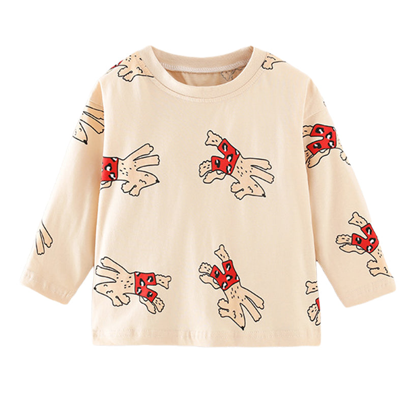 Baby Kid Boys Cartoon Print Tops Wholesale 220920424