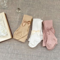 Load image into Gallery viewer, Baby Kid Girls Solid Color Muslin&amp;Ribbed Pants Leggings Wholesale 220920441
