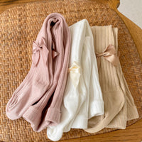 Load image into Gallery viewer, Baby Kid Girls Solid Color Muslin&amp;Ribbed Pants Leggings Wholesale 220920441
