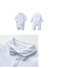 Load image into Gallery viewer, 3 Pieces Set Baby Boys Bow Jumpsuits Solid Color Vests Waistcoats And Hats Wholesale 220920445
