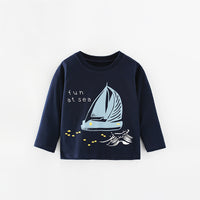 Load image into Gallery viewer, Baby Kid Boys Letters Cartoon Print Tops Wholesale 220920455
