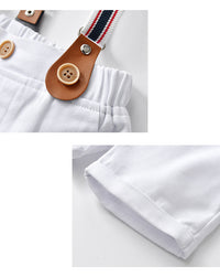 Load image into Gallery viewer, 2 Pieces Set Baby Kid Boys Birthday Party Solid Color Bow Shirts And Rompers Wholesale 22092057
